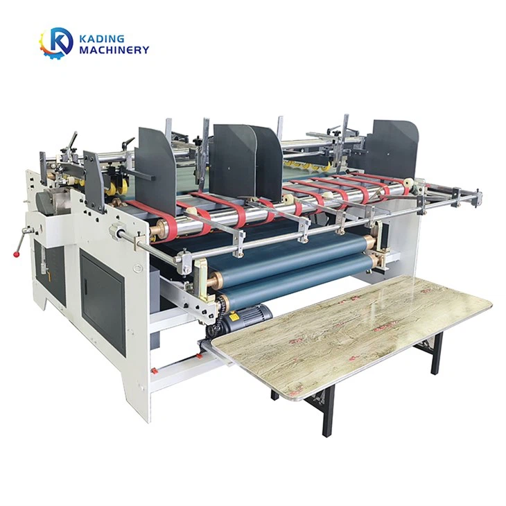 Double Feeding Carton Folding Gluing Machine For Corrugated Boxes